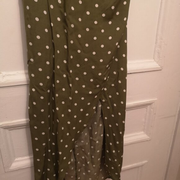 MID-LENGTH CORSET DRESS WITH POLKA DOTS - Picture 4 of 6